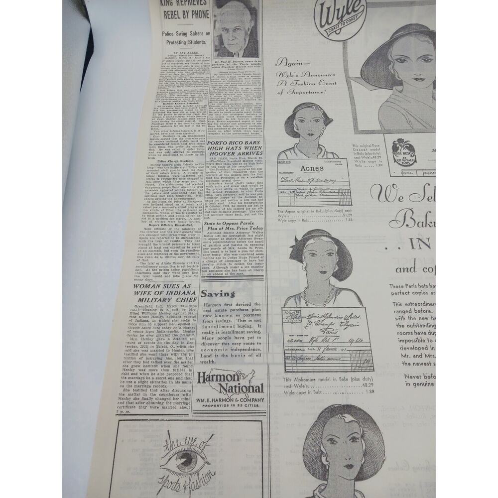 1931 Chicago Tribune Wyle Hat Co Ad Dr Paul Pearson Capt Abram Kean Jr A Penrod - Picture 5 of 12